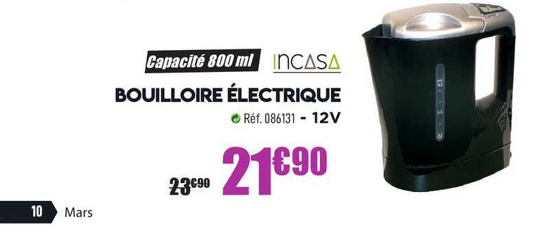 bouilloire électrique incasa