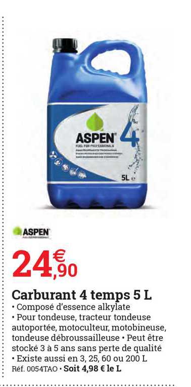 carburant 4 temps 5 l aspen