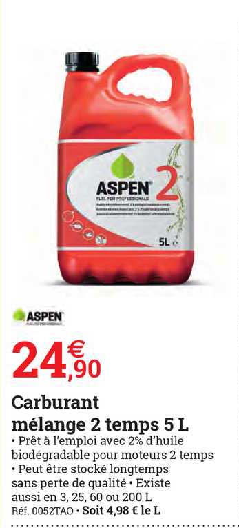 carburant mélange 2 temps 5l aspen