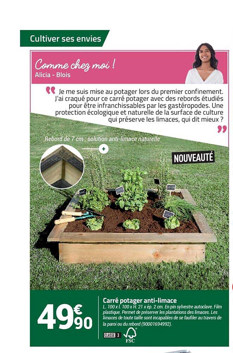 carré potager anti-limace