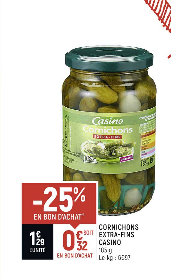 cornichons extra-fins casino