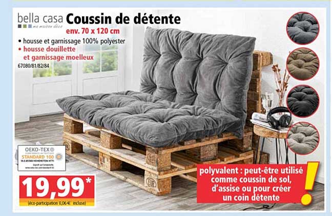 coussin de détente bella casa