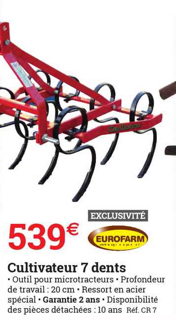 cultivateur 7 dents eurofarm