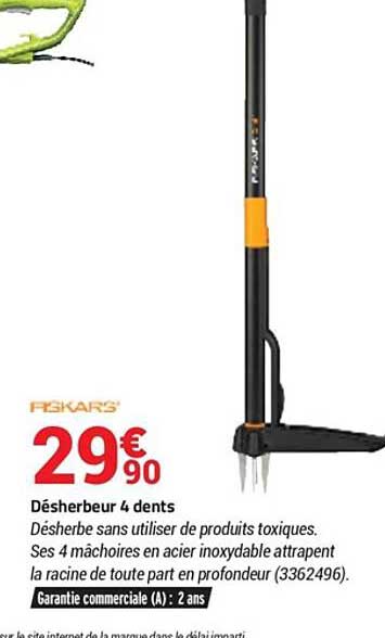 désherbeur 4 dents fiskars