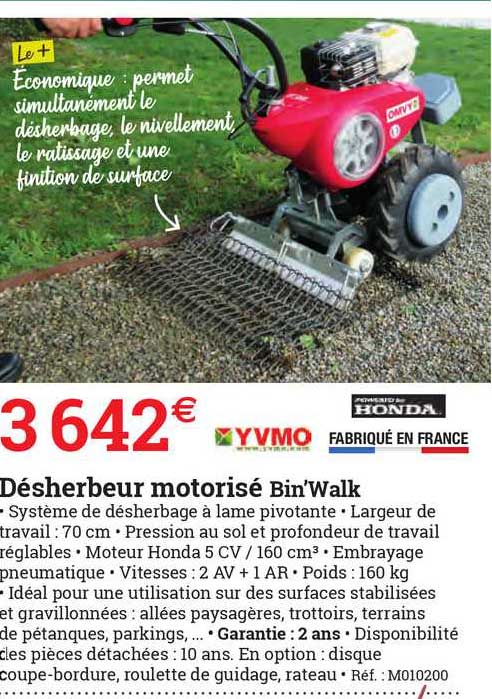 désherbeur motorisé bin'walk