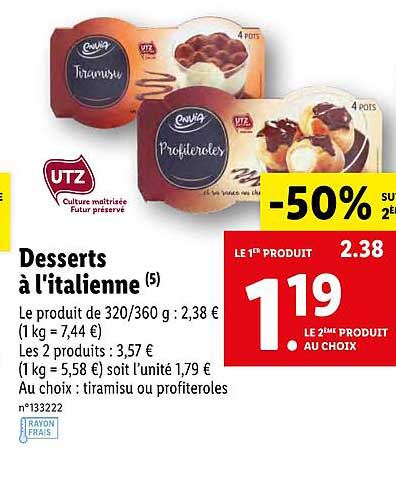 desserts à l'italienne envia