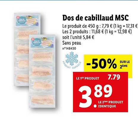 Dos De Cabillaud Msc