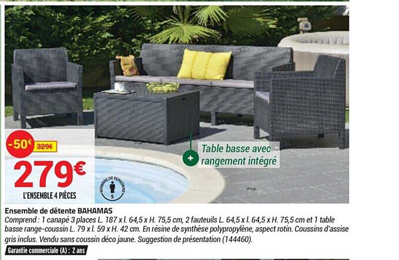 ensemble de détente bahamas