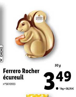 ferrero rocher écureuil