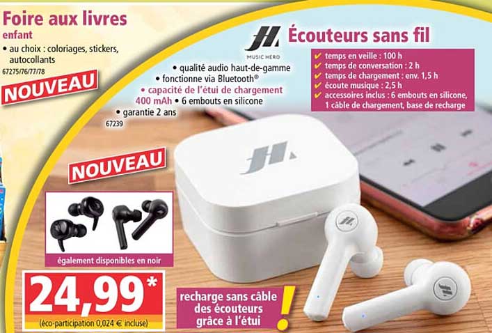 foire aux lives enfant , écouteurs sans fil