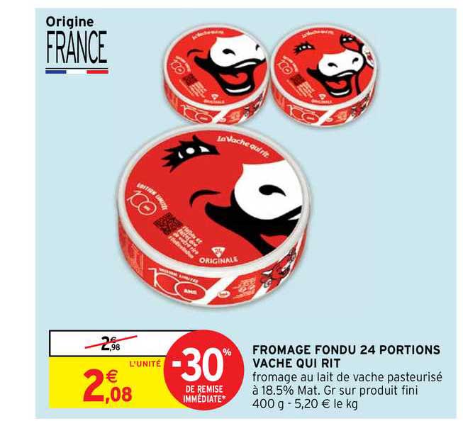 fromage fondu 24 portions vache qui rit