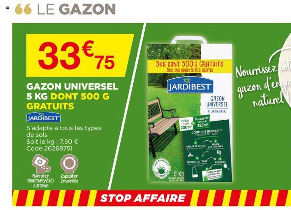 gazon universel 5kg jardibest