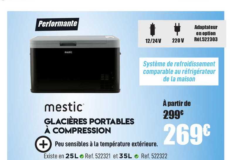 glacières portables à compression mestic