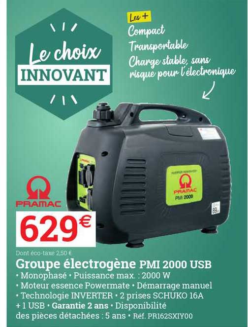 groupe électrogène pmi 2000 usb pramac