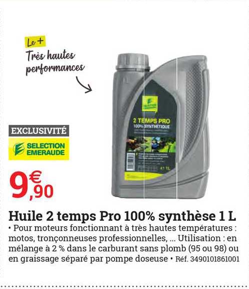 huile 2 temps pro 100% synthèse 1l