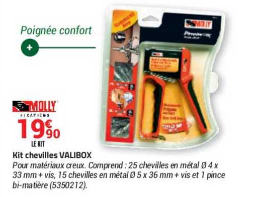 kit chevilles valibox
