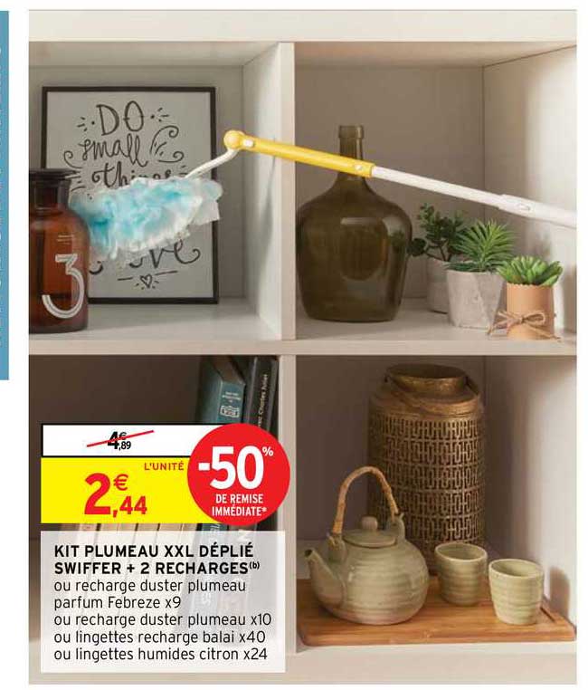 Kit Plumeau Xxl Déplié Swiffer + Recharges