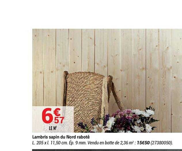 lambris sapin du nord raboté