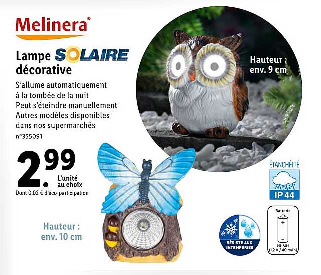 lampe solaire décorative melinera