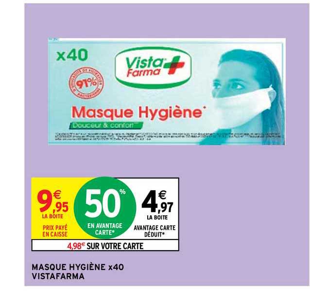 masque hygiène x40 vista farma