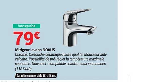 mitigeur lavabo novus