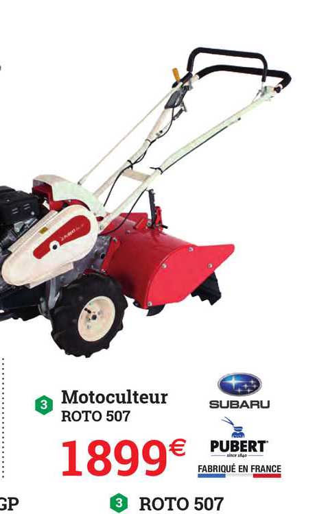 motoculteur roto 507 subaru, pubert