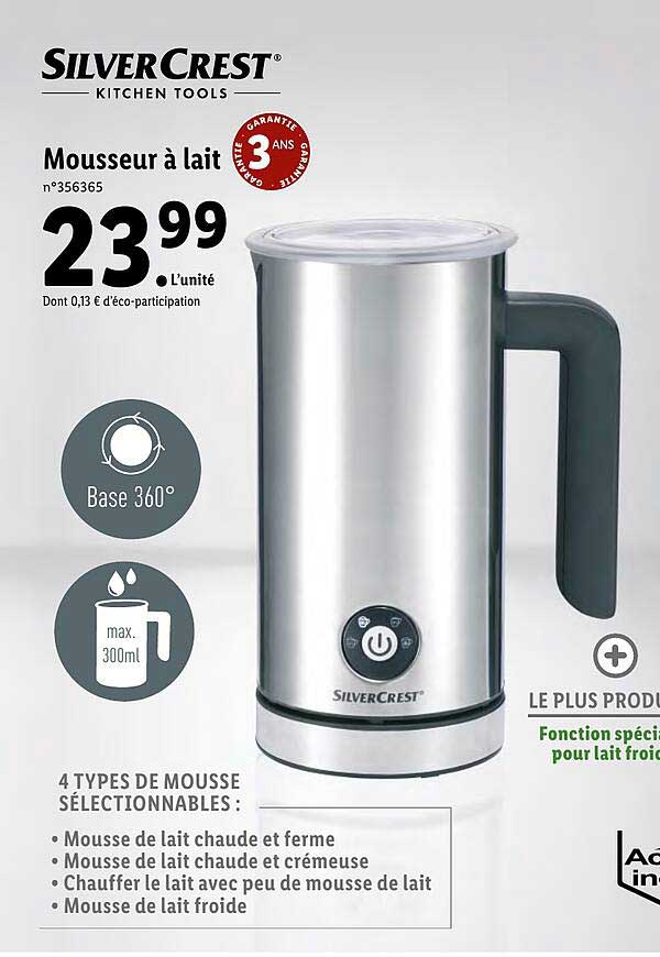 mousseur à lait silver crest
