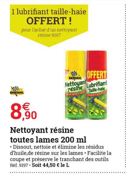 nettoyant résine toutes lames 200 ml bardahl