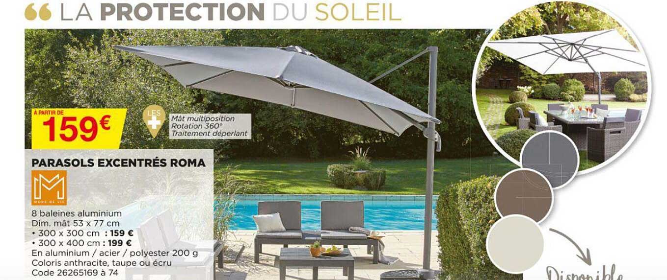 parasols excentré roma