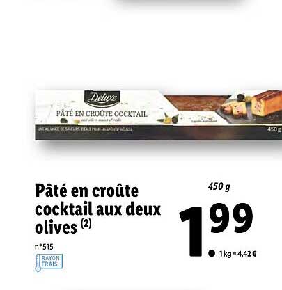 pâté en croûte cocktail aux deux olives deluxe