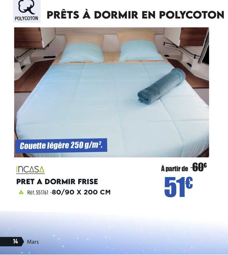 prêt à dormir frise incasa