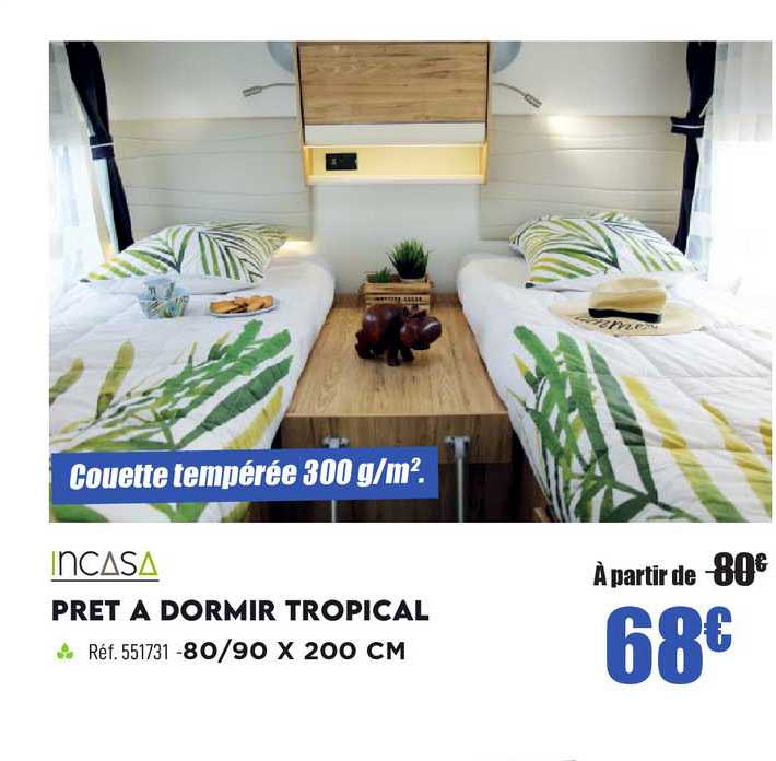 prêt à dormir tropical incasa