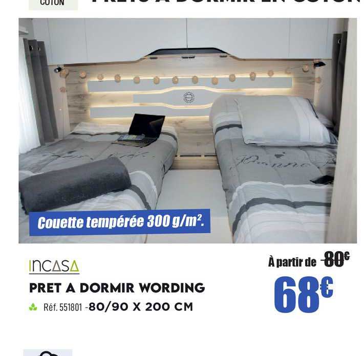 prêt à dormir wording incasa