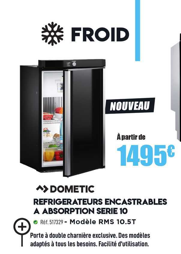 réfrigérateurs encastrable à absorption serie 10 dometic