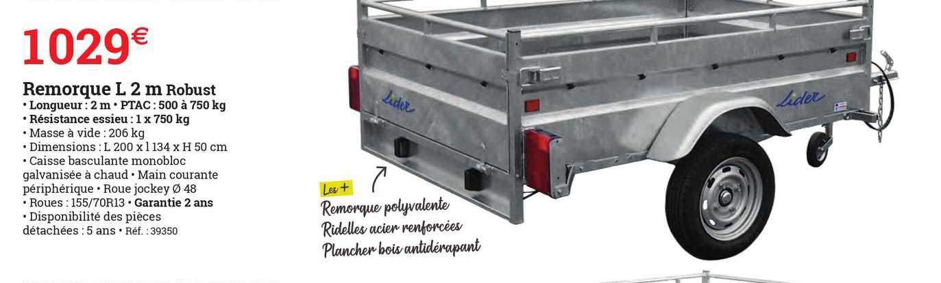 remorque l 2m robust