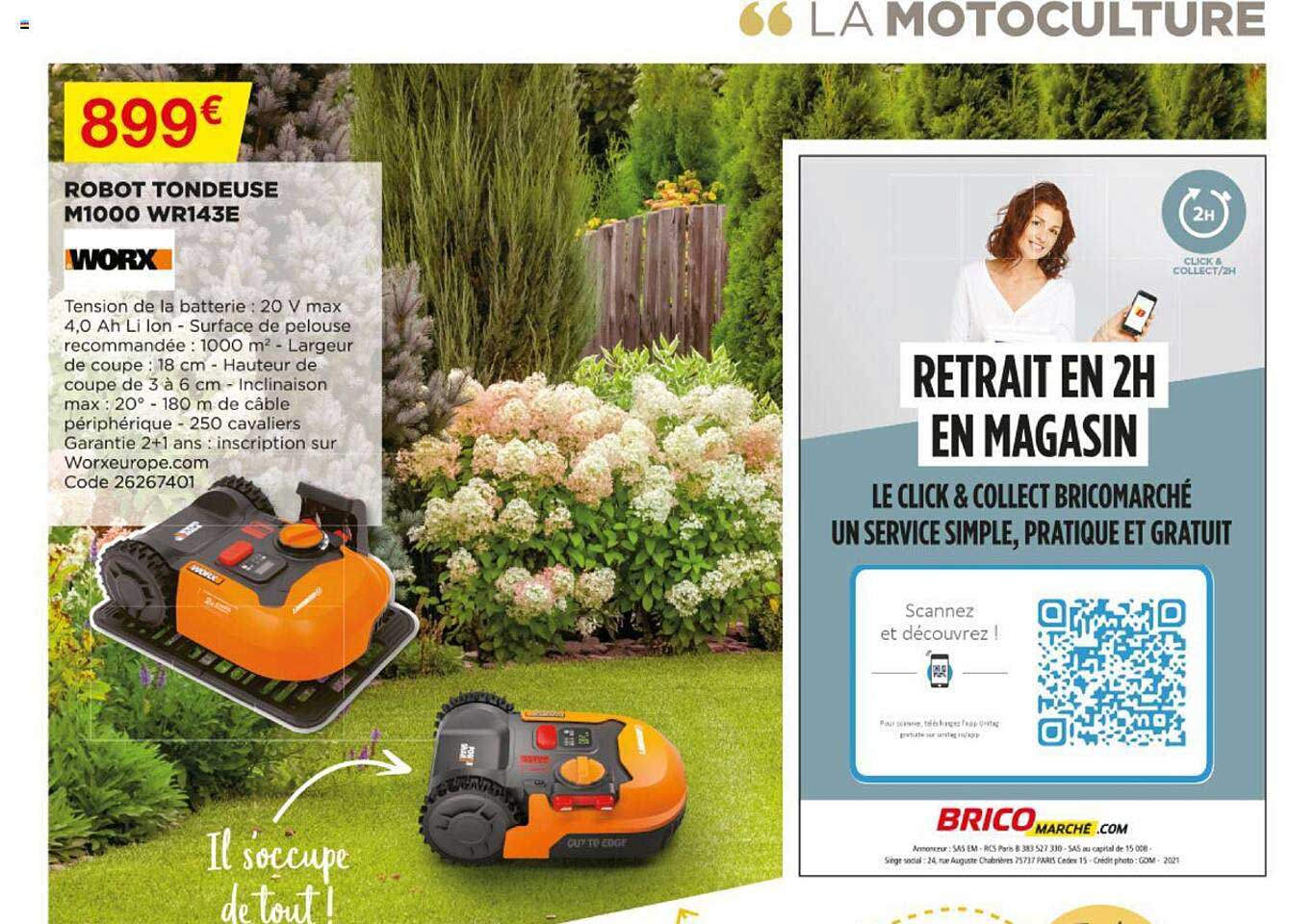 robot tondeuse m1000 wr143e worx