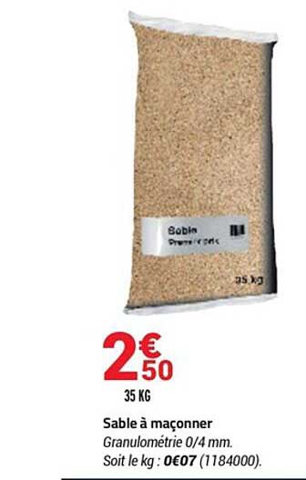 sable à maçonner