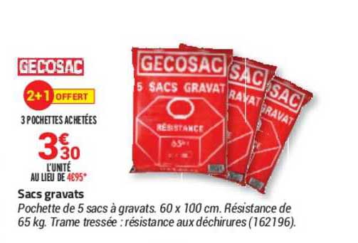 sacs gravats
