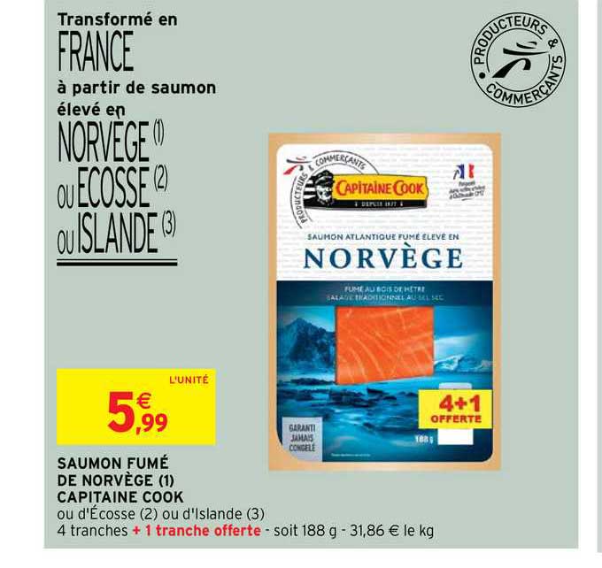 saumon fumé de norvège capitaine cook