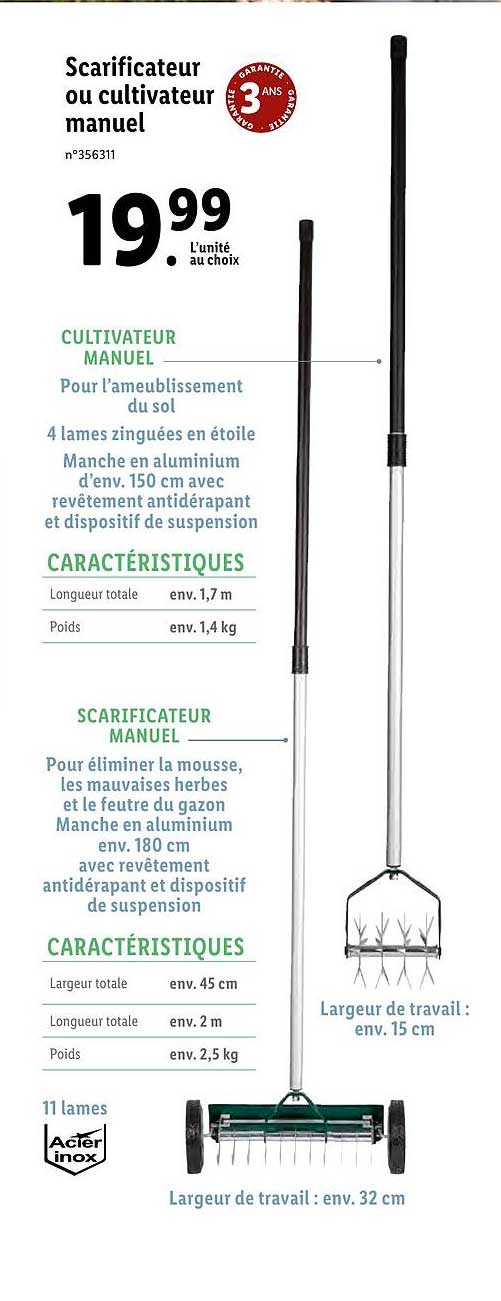 Scarificateur Ou Cultivateur Manuel