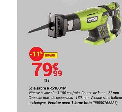 scie sabre rrs1801m ryobi