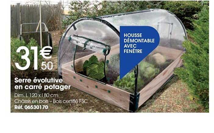 serre évolutive en carré potager