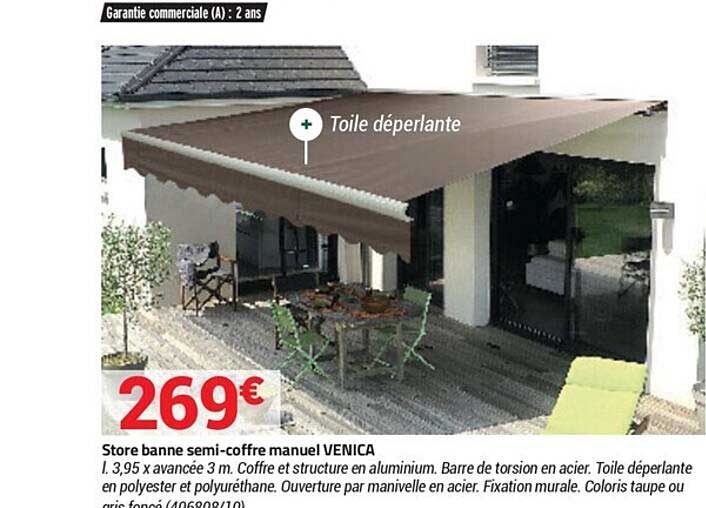 store banne semi-coffre manuel venica