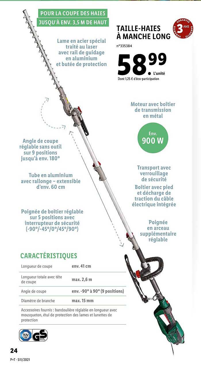 taille-haies à manche long