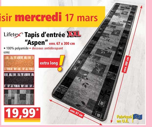 Tapis D'entrée Xxl "aspen"
