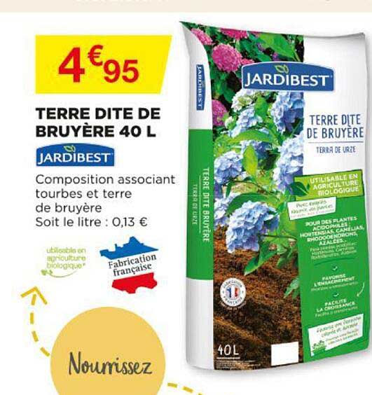 terre dite de bruyère 40 l jardibest
