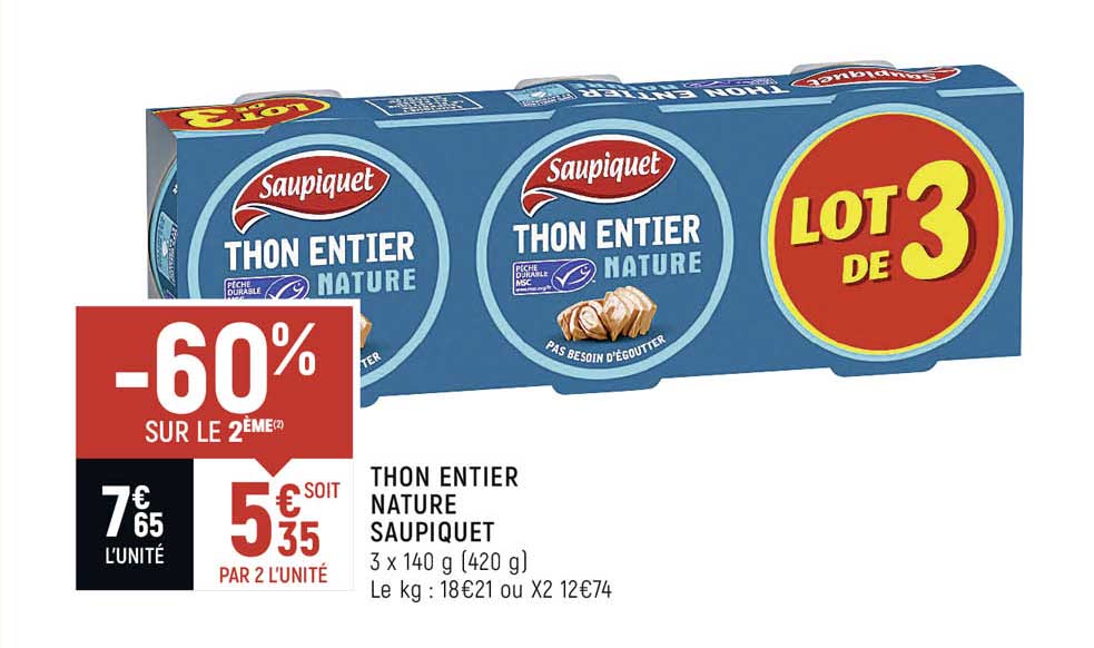 Thon Entier Nature Saupiquet