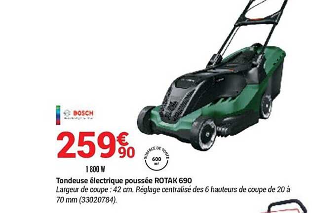 tondeuse électrique poussée rotak 690 bosch