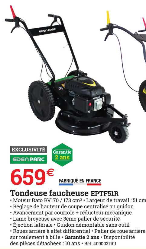 tondeuse faucheuse eptf51r enden parc