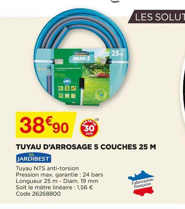 tuyau d'arrosage 5 couches 25 m jardibest